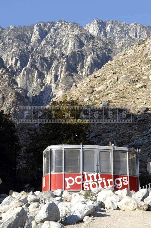 Old Red Aerial Tram Car at the entrance