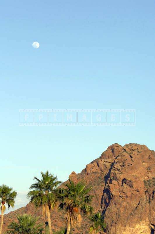 The Magnificent Camelback Mountain and full moon