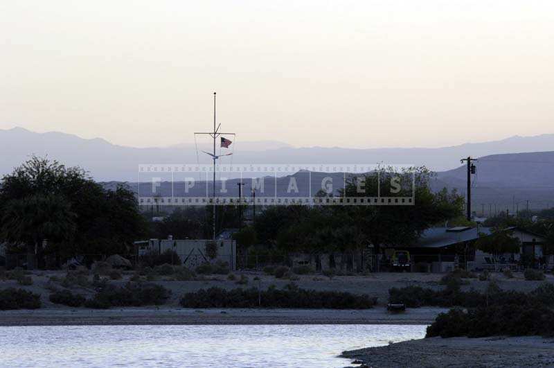 Distant View of the US Flag, Salton City