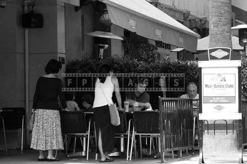 People having a Meal at the Scenic 3rd Street Promenade