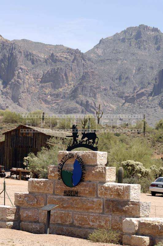 Superstition Mountains Museum Sign