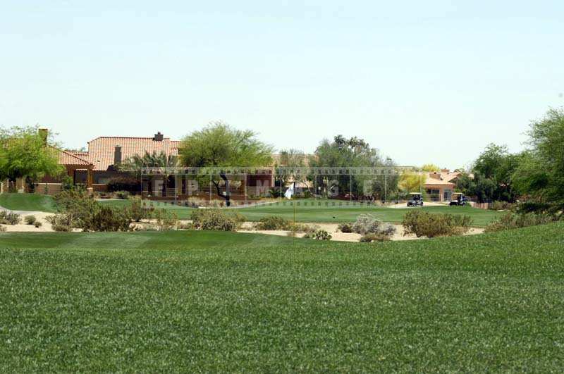 Clubhouse and first tee, excellent conditions at the golf course