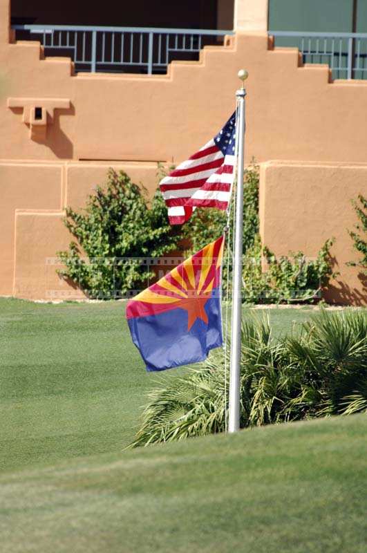 USA Flag and Arizona Flag