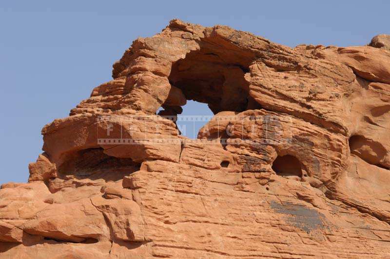 Impressive sandstone Rock Formations at Nevada State Park