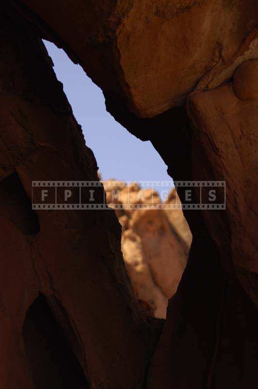 Looking through the rock