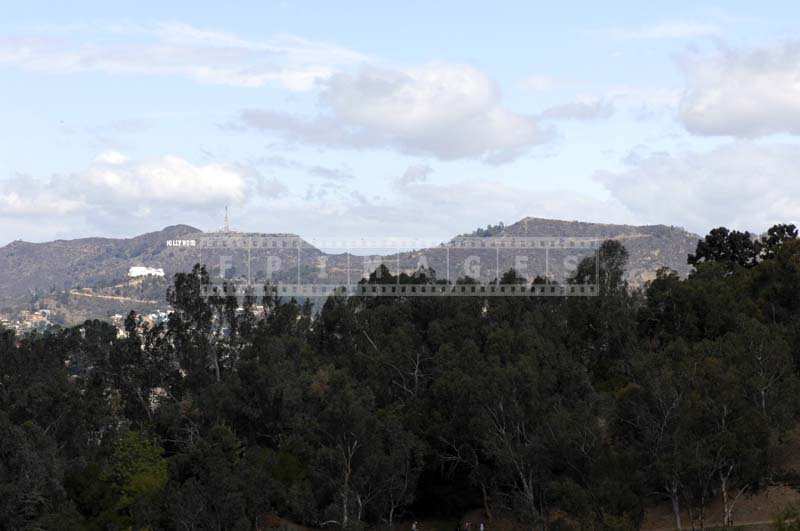  A Distant View of the Famous Hollywood Hills and Sign 