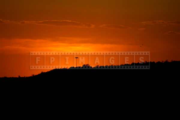 Dramatic red glow in the Arizona skies after sunset