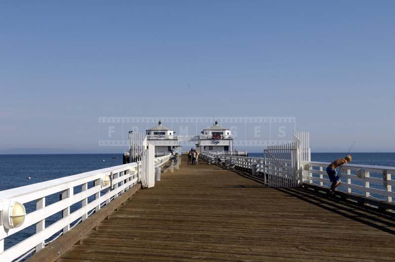 Wooden Deck of Malibu Pier in Malibu, California