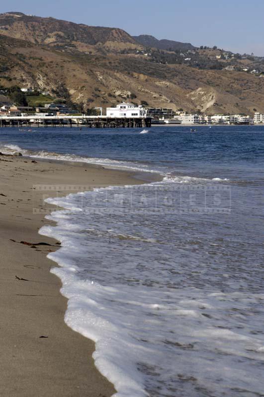 Waves Touching the Shore, Malibu Beach Photo