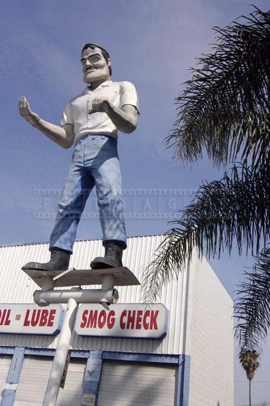 Muffler Man at Smog Check