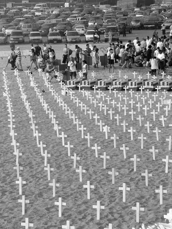 Each cross represents killed soldier