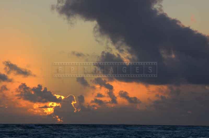 Sunrise sky at the beach Arena Gorda, Punta Cana