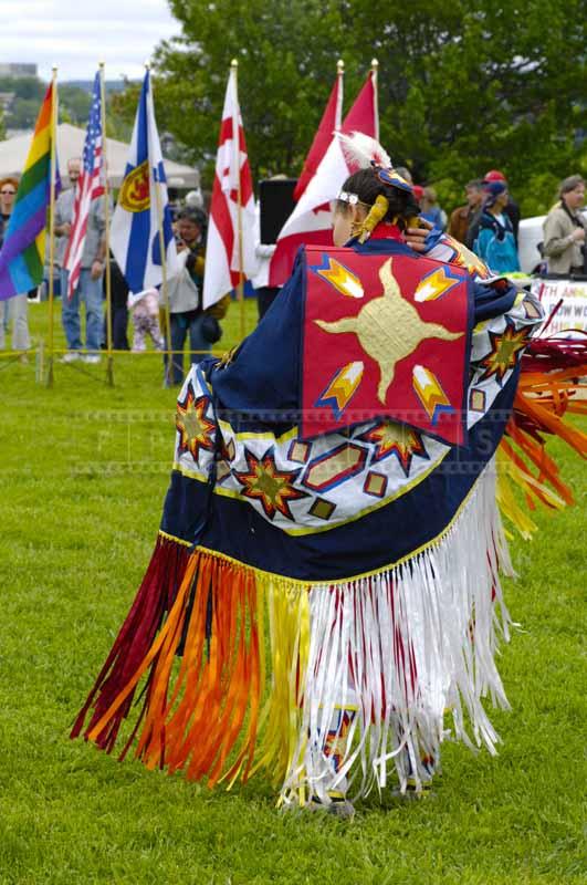 Shawl dancer at powwow