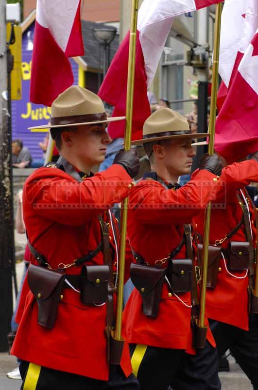 Flag carrying RCMP personnel