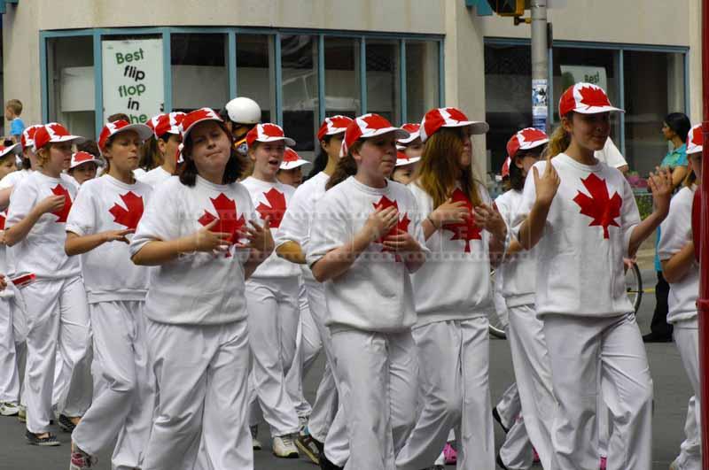 White and red choir uniforms