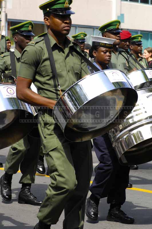 Trinidad & Tobago defense forces steel orchestra