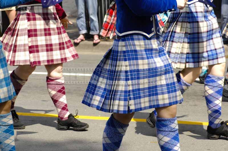 Tartans of Scottish highland dancers