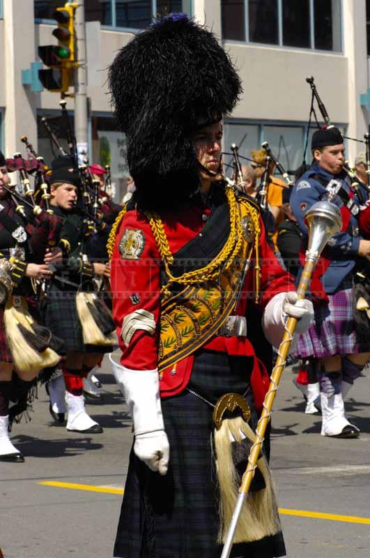 Military bagpipes of Scottish band