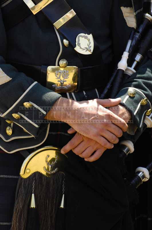 Close picture of the highland uniform