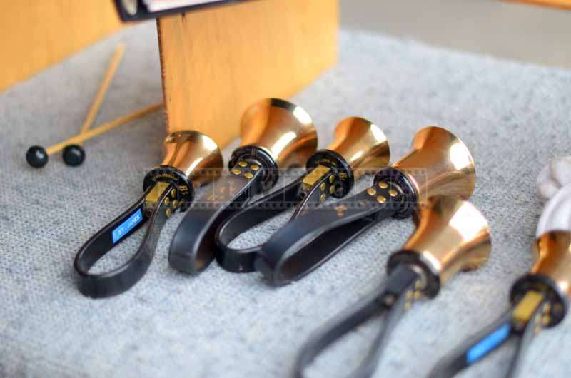 Handbells on the table