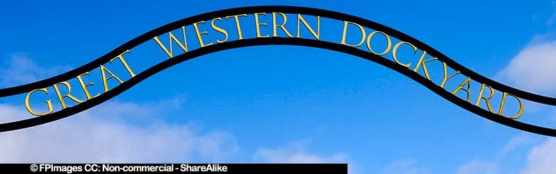 Museum Entrance sign saying Great Western Dockyards, free image