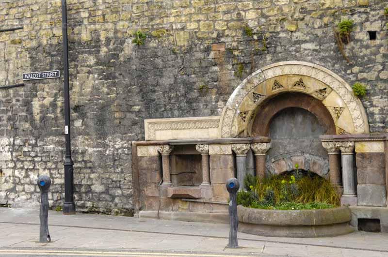 Walcot street in Bath detail of stonework.