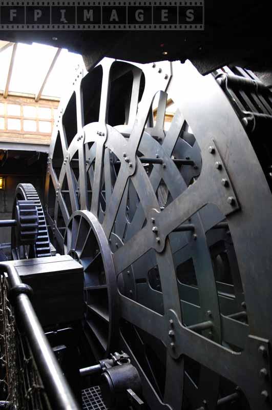 Chain gears in the engine room