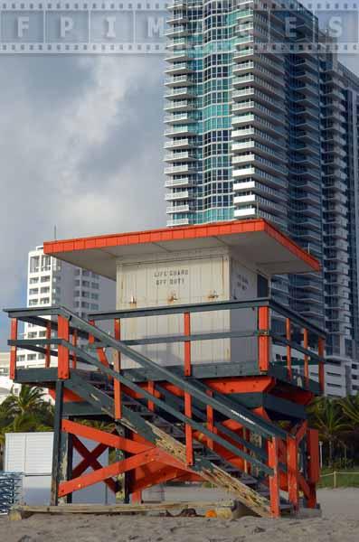 Lifeguard hut at Miami beach