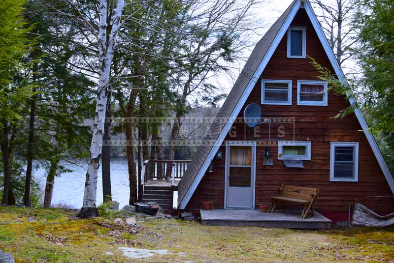 Falls Lake A-frame cottage, outdoor pictures