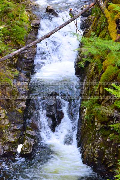 Symbolism of waterfall and rocks, water images