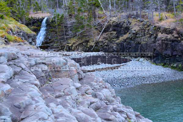 Beautiful waterfall at Delaps Cove, travel images