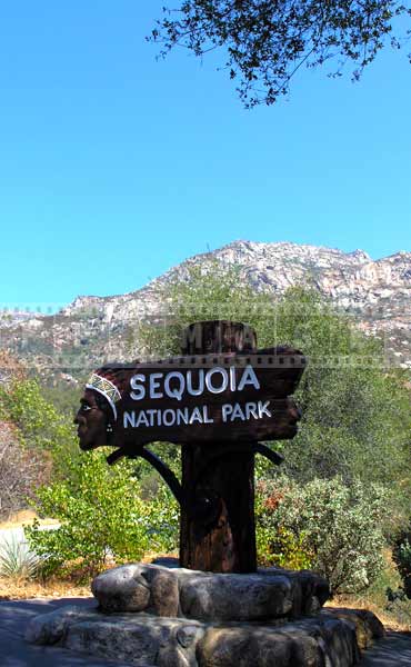 California hiking and great outdoors, Sequoia National Park Road Sign