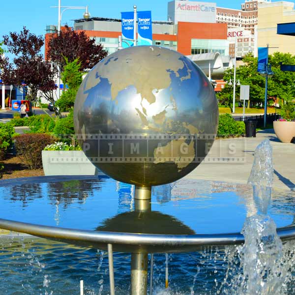 Christopher Columbus boulevard globe fountain