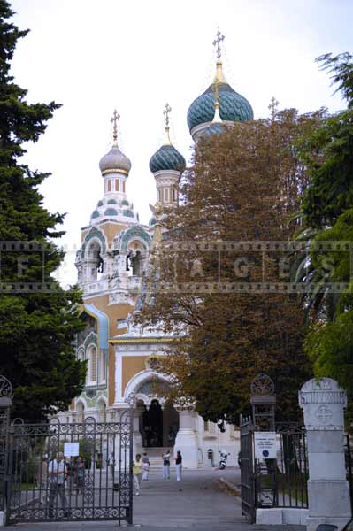 Russian orthodox cathedral in Nice France, travel images