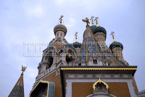 Pictures of builfings - cathedral looks like St. Basils in Russia
