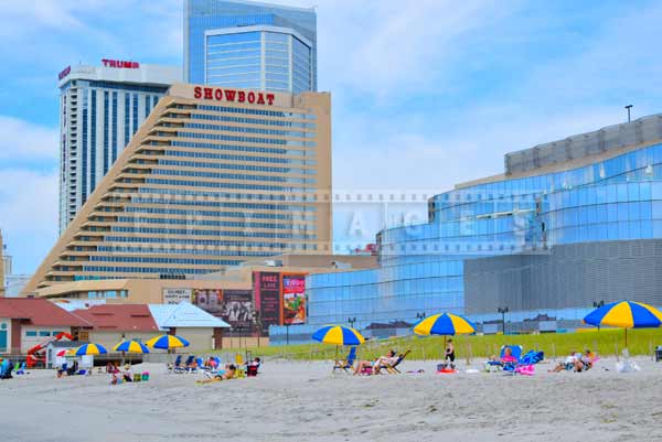 Beach pictures near Revel, Showboat casinos