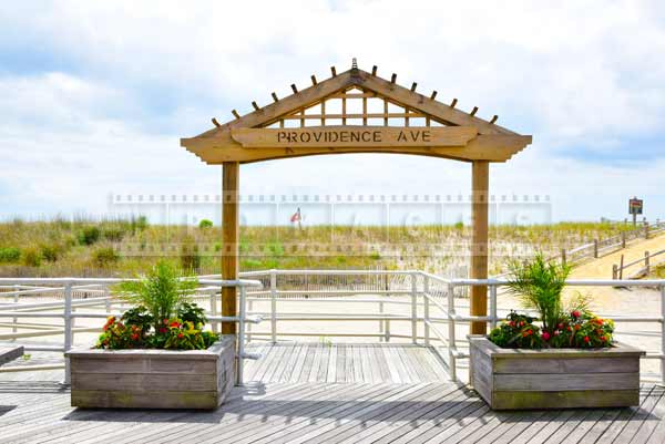 Protected sand dunes in atlantic city, new jersey, usa