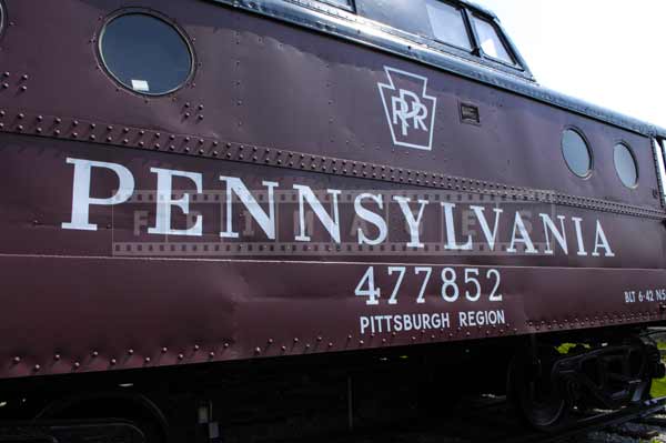 Old Pennsylvania railroad caboose on display, off the beaten path road trip