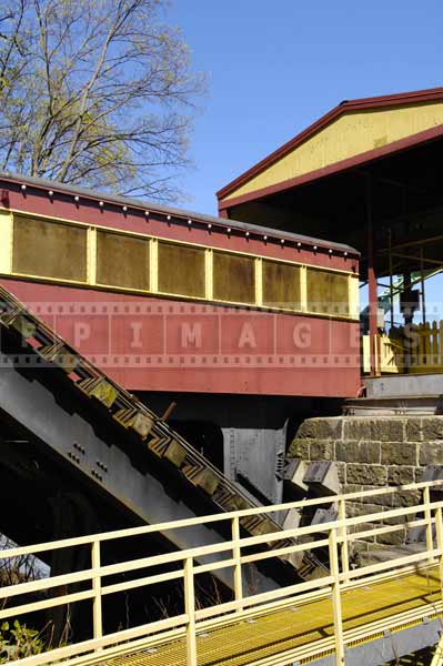 johnstown inclined plane travel images Funicular vehicle parked at the bottom station