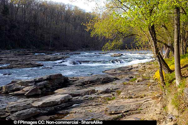 banks of Youghiogheny River near Ohiopyle, spring images