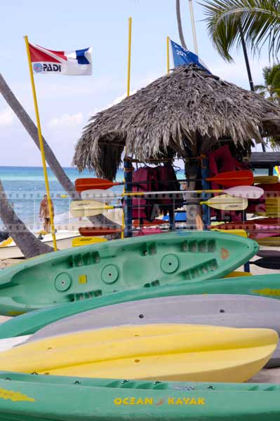 Water sports gear, Dominican republic beach pictures