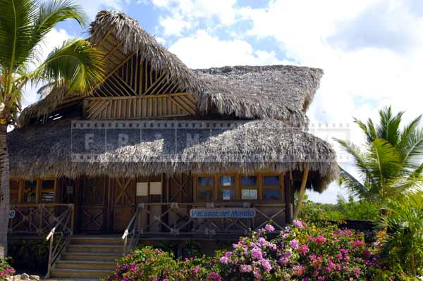 Office building palapa style, Caribbean cityscapes