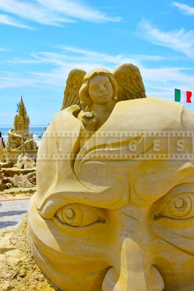 Sand Sculptures at atlantic city, New Jersey beach