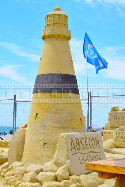 Absecon Lighthouse made from sand