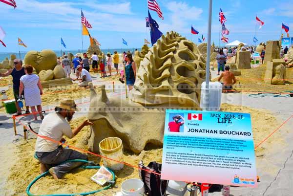 one of the winners of DO AC sand castle competition - Canadian artist Jonathan Bouchard