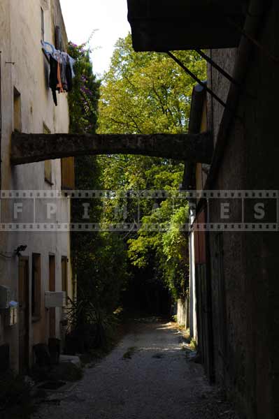 south france european cityscapes - narrow street in the shade