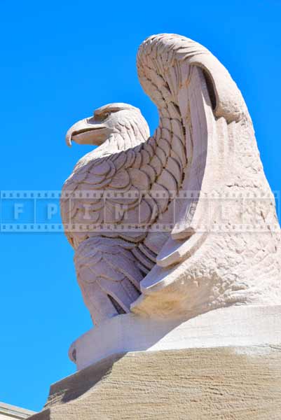 Deatil of eagle sculpture at Schuykill river bridge, Philadelphia, Pennsylvania, New Jersey