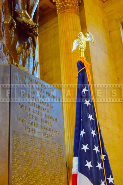 World War II monument at Philadelphia 30-th street station