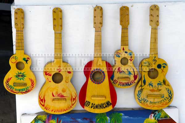 Caribbean travel images - guitars for sale at the market