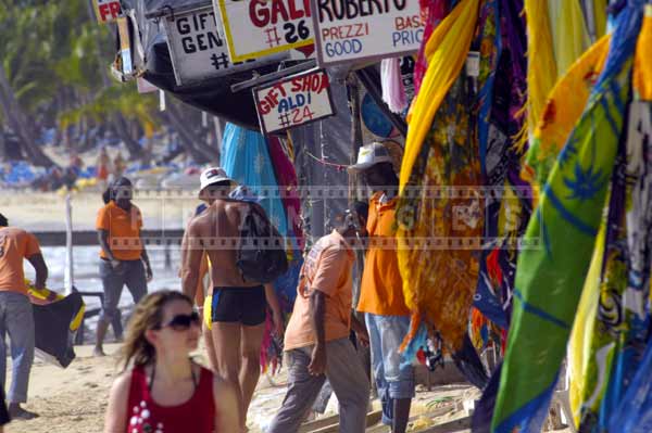 Spectacular marketplace at the beach